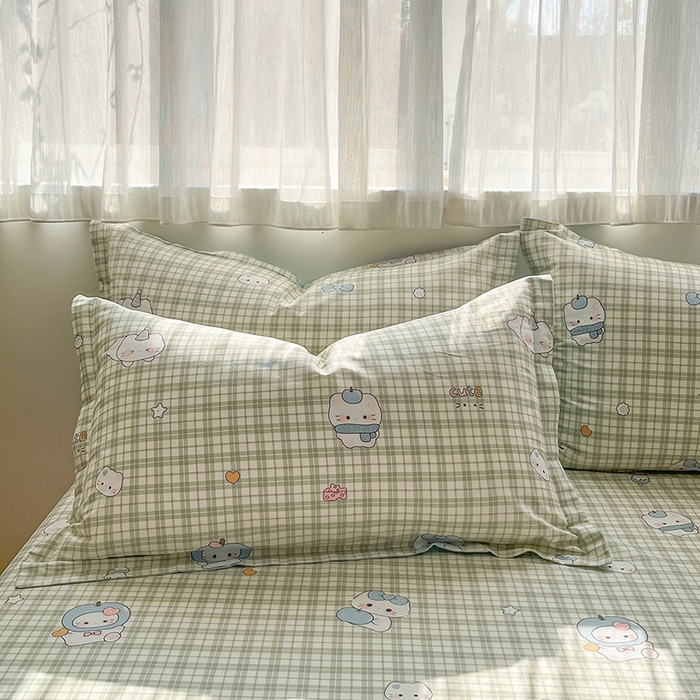 91家纺网 家纺一手货源 找家纺 花梦欣 2026新款全棉印花系列简约卡通款单被套 元气小布