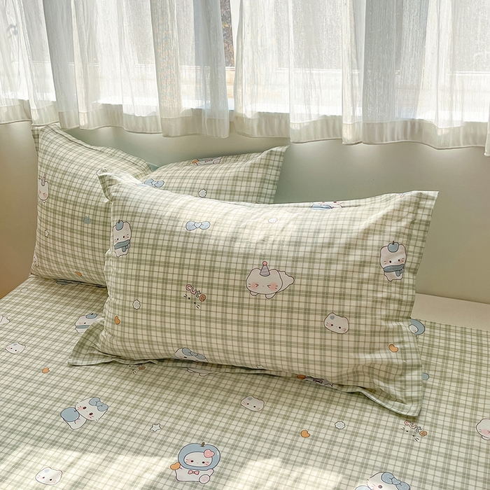 91家纺网 家纺一手货源 找家纺 花梦欣 2026新款全棉印花系列简约卡通款单被套 元气小布