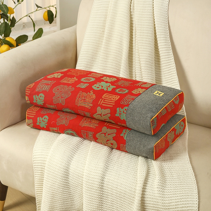 91家纺网 家纺一手货源 找家纺 （总）明星枕业 2025新款立体百福枕全荞麦枕12味花草成人枕头家用护颈枕芯