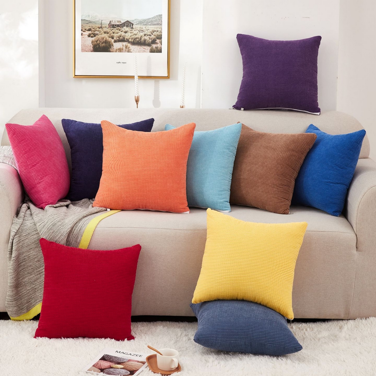 91家纺网 家纺一手货源 找家纺 （总）沐沐家纺 2026新款玉米绒抱枕