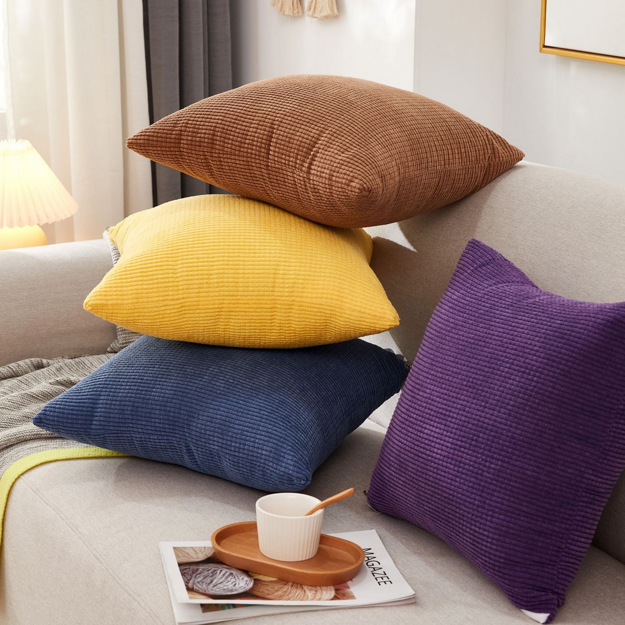 91家纺网 家纺一手货源 找家纺 （总）沐沐家纺 2026新款玉米绒抱枕