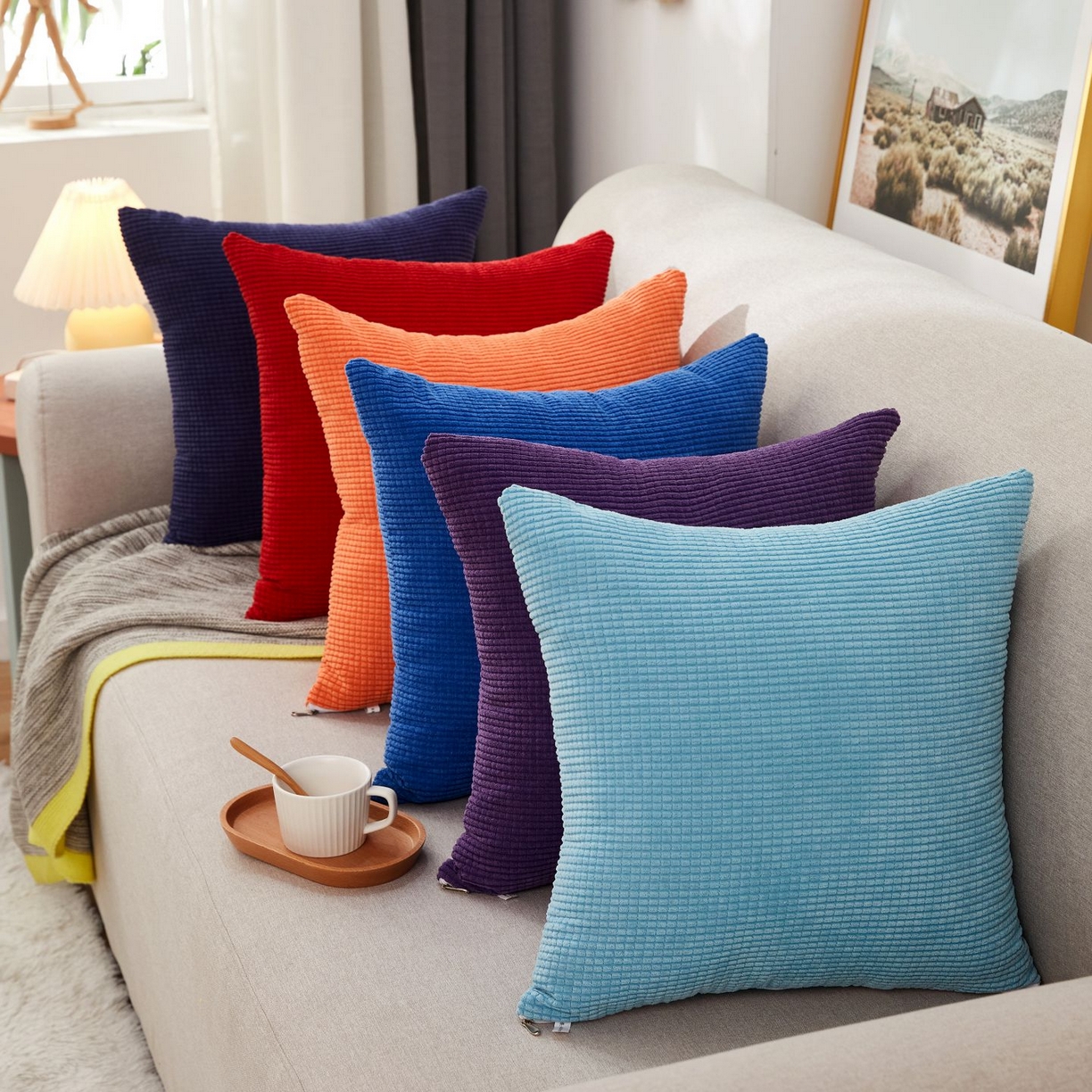 91家纺网 家纺一手货源 找家纺 沐沐家纺 2026新款玉米绒抱枕 组合