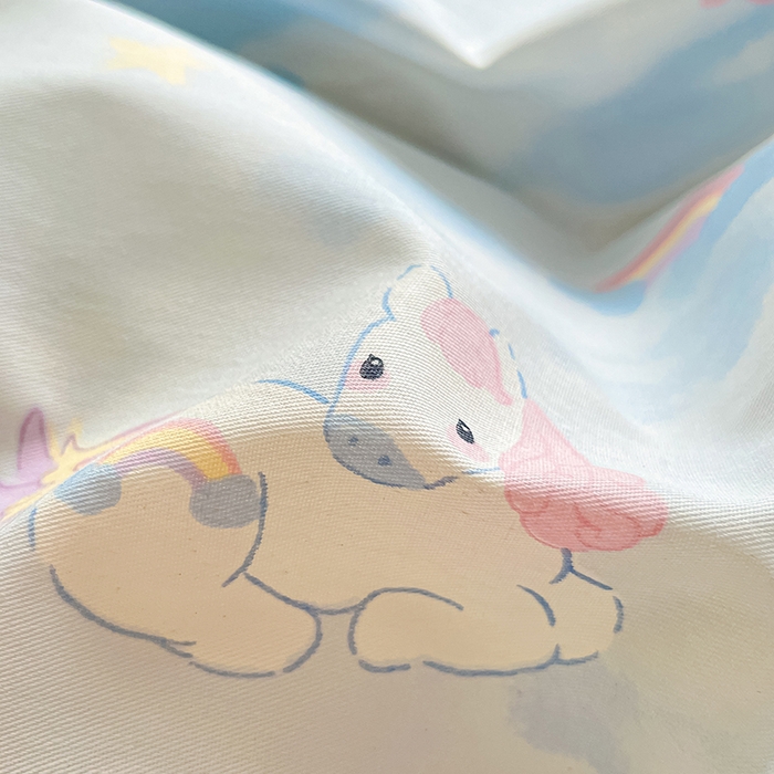 91家纺网 家纺一手货源 找家纺 花梦欣 2026新款全棉印花系列简约卡通款四件套 星芒小马