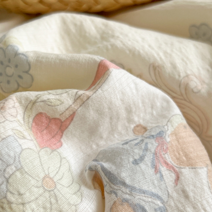 91家纺网 家纺一手货源 找家纺 （总）妖妖家纺 2026新款敲可爱的奶呼呼云感双层纱简约四件套系列