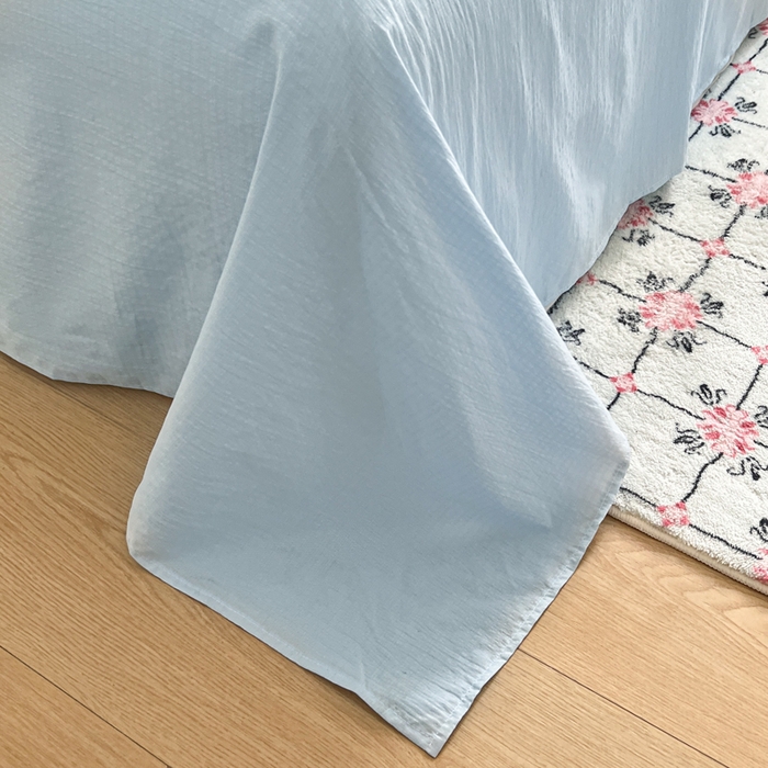 91家纺网 家纺一手货源 找家纺 妖妖家纺 2026新款敲可爱的奶呼呼云感双层纱简约四件套系列 萌宝乖乖