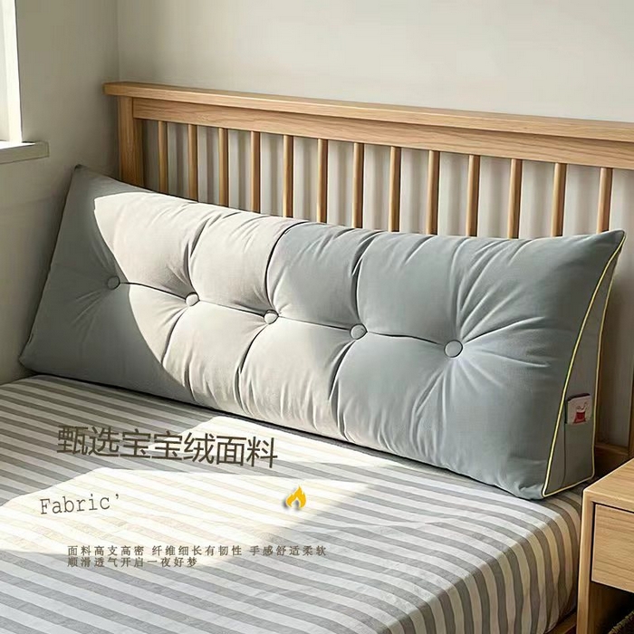 沐沐家纺 2026新款宝宝绒三角大靠垫 浅灰