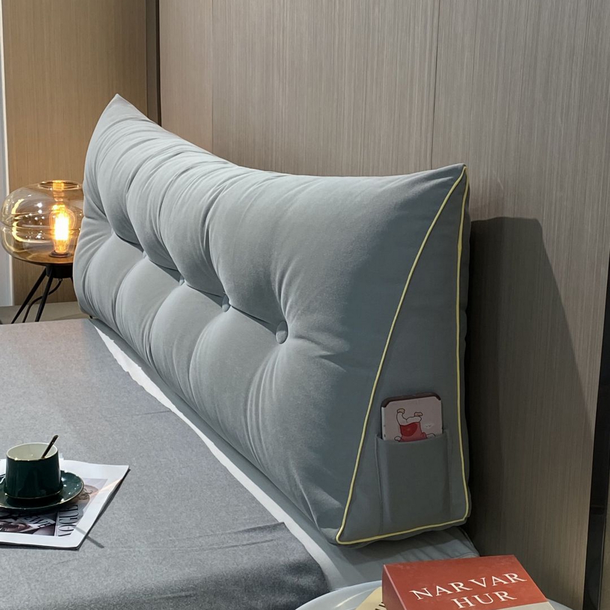 91家纺网 家纺一手货源 找家纺 沐沐家纺 2026新款宝宝绒三角大靠垫 浅灰