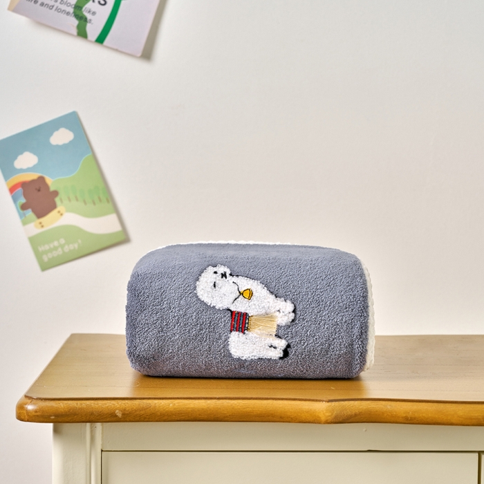 棠薇家纺 2025新款强吸水毛巾超细纤维速干毛巾运动巾擦手巾-羊驼 羊驼深蓝 75x35cm/条