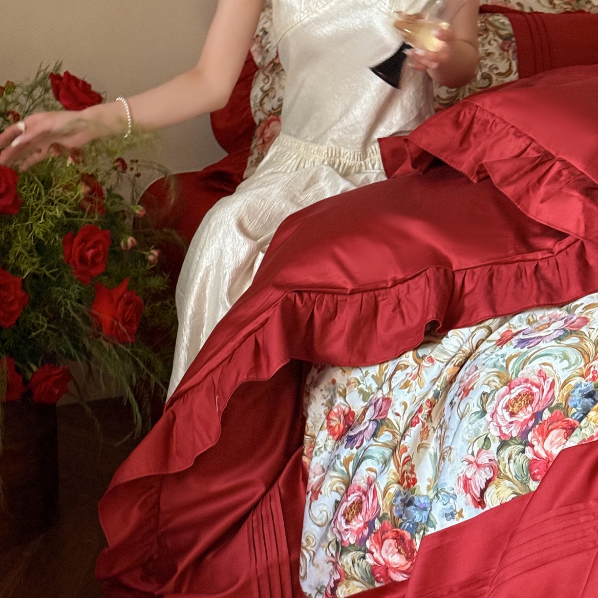 91家纺网 家纺一手货源 找家纺 （总）优然居家纺 2026新款全棉纯棉数码印花复古风四件套-南法假期（会员-20 控价【基础价】468/488 88折活动价411/429）