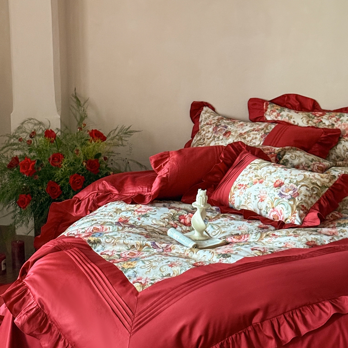 91家纺网 家纺一手货源 找家纺 （总）优然居家纺 2026新款全棉纯棉数码印花复古风四件套-南法假期（会员-20 控价【基础价】468/488 88折活动价411/429）