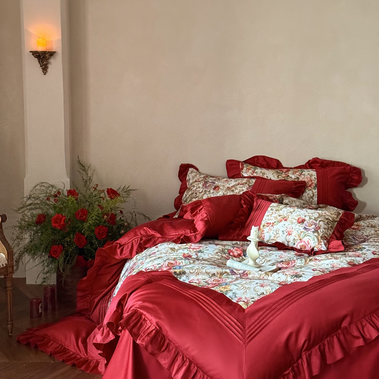 91家纺网 家纺一手货源 找家纺 （总）优然居家纺 2026新款全棉纯棉数码印花复古风四件套-南法假期（会员-20 控价【基础价】468/488 88折活动价411/429）