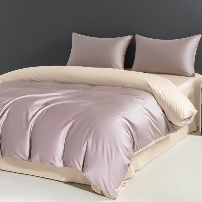 91家纺网 家纺一手货源 找家纺 （总）淳绵 2024新款50*50S长绒棉经典双拼四件套孚星