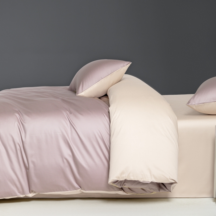 91家纺网 家纺一手货源 找家纺 （总）淳绵 2024新款50*50S长绒棉经典双拼四件套孚星