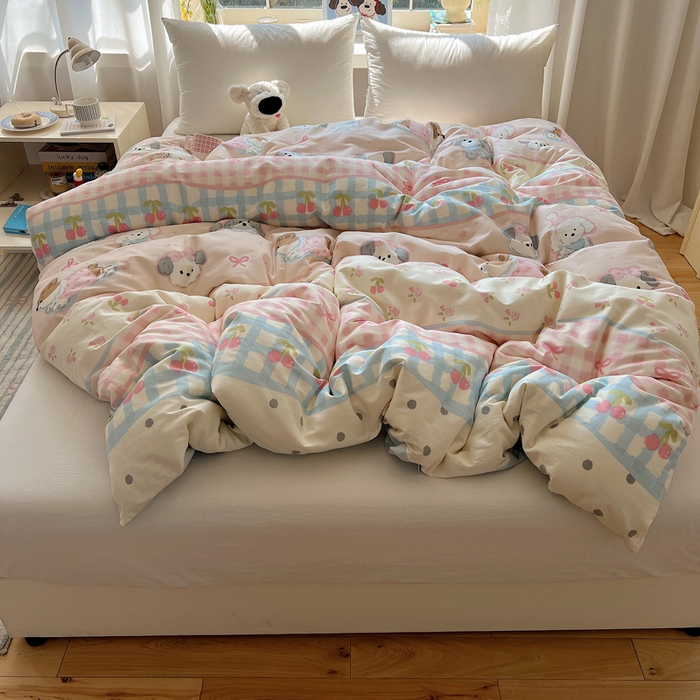 91家纺网 家纺一手货源 找家纺 六巷胡同 2026新款40支全棉13070卡通单品被套 洋气柯基崽