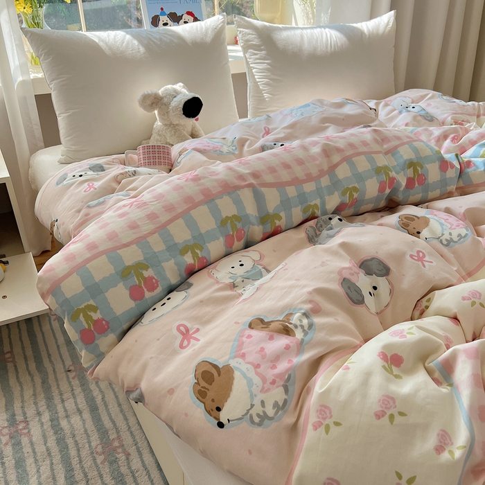 91家纺网 家纺一手货源 找家纺 六巷胡同 2026新款40支全棉13070卡通单品被套 洋气柯基崽