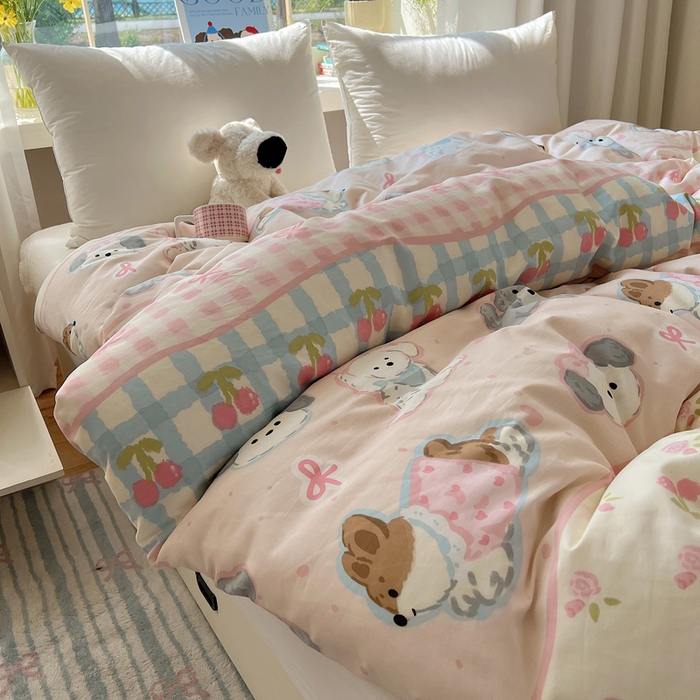 91家纺网 家纺一手货源 找家纺 六巷胡同 2026新款40支全棉13070卡通单品被套 洋气柯基崽