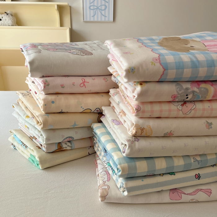 91家纺网 家纺一手货源 找家纺 六巷胡同 2026新款40支全棉13070卡通单品被套 被套叠拍图