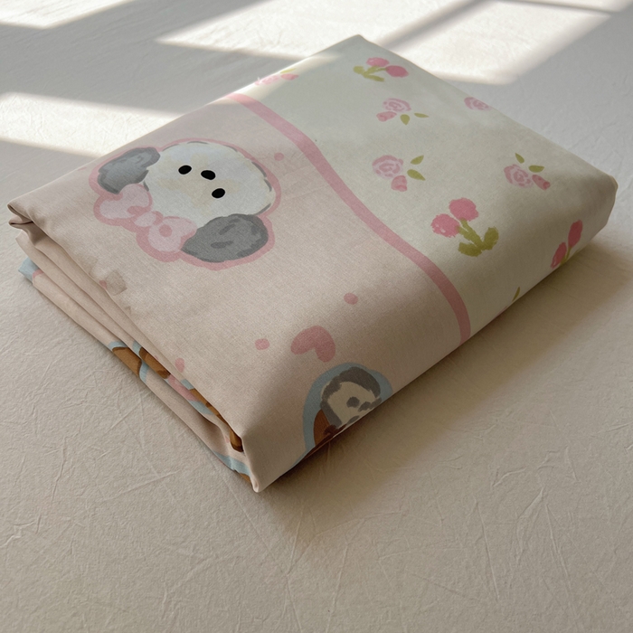 91家纺网 家纺一手货源 找家纺 六巷胡同 2026新款40支全棉13070卡通单品被套 被套叠拍图