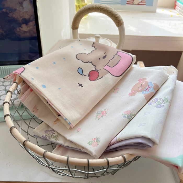 91家纺网 家纺一手货源 找家纺 六巷胡同 2026新款40支全棉13070卡通单品枕套 枕套叠拍图