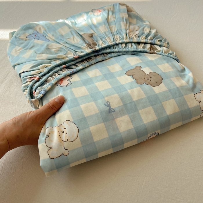 91家纺网 家纺一手货源 找家纺 六巷胡同 2026新款40支全棉13070卡通单品床笠 床笠叠拍图