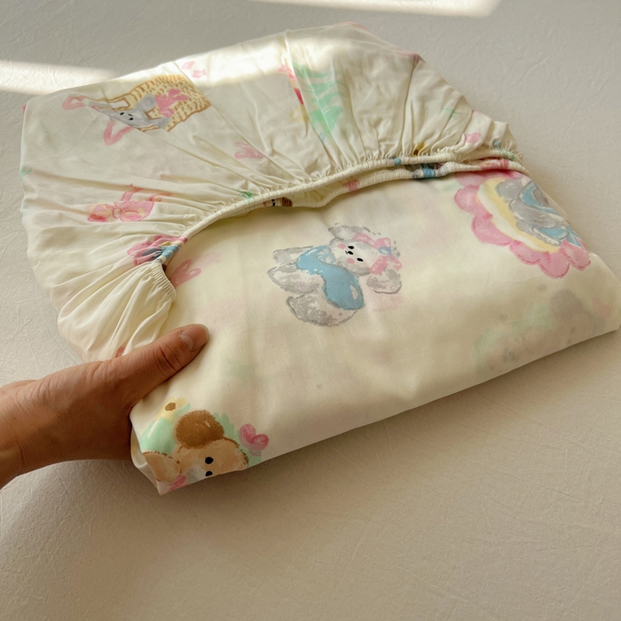 91家纺网 家纺一手货源 找家纺 六巷胡同 2026新款40支全棉13070卡通单品床笠 床笠叠拍图