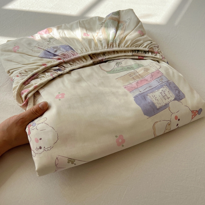 91家纺网 家纺一手货源 找家纺 六巷胡同 2026新款40支全棉13070卡通单品床笠 床笠叠拍图