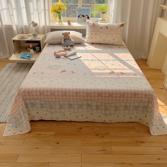 91家纺网 家纺一手货源 找家纺 （总）六巷胡同 2026新款40支全棉13070卡通单品床单