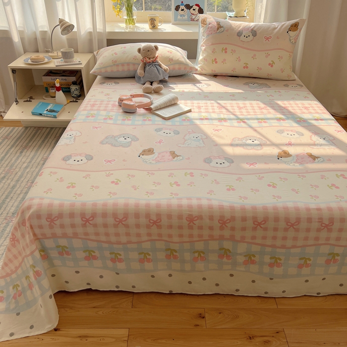 91家纺网 家纺一手货源 找家纺 （总）六巷胡同 2026新款40支全棉13070卡通单品床单