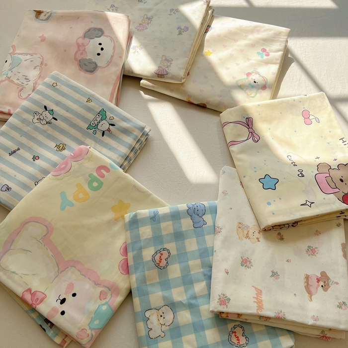 六巷胡同 2026新款40支全棉13070卡通单品床单 床单叠拍图