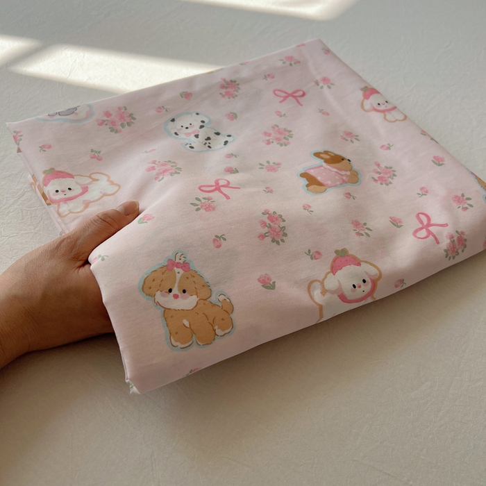 91家纺网 家纺一手货源 找家纺 六巷胡同 2026新款40支全棉13070卡通单品床单 床单叠拍图