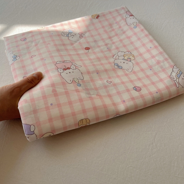 91家纺网 家纺一手货源 找家纺 六巷胡同 2026新款40支全棉13070卡通单品床单 床单叠拍图