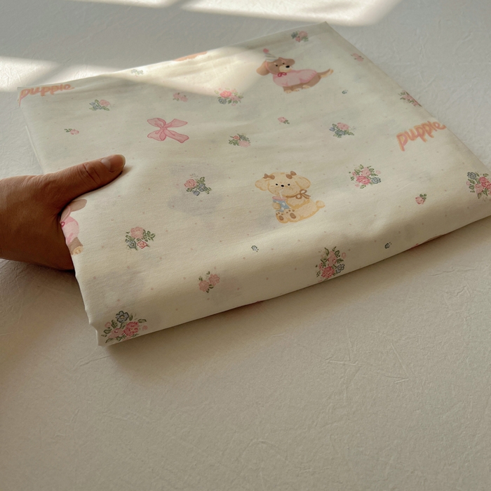 91家纺网 家纺一手货源 找家纺 六巷胡同 2026新款40支全棉13070卡通单品床单 床单叠拍图