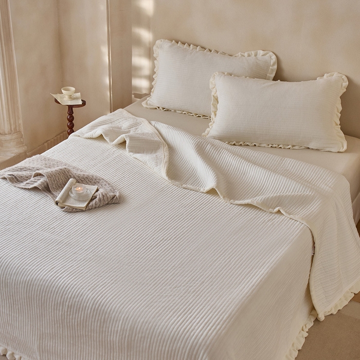 91家纺网 家纺一手货源 找家纺 （总）良品汇馆 2026新款秋冬保暖纯色绒布牛奶绒床盖三件套