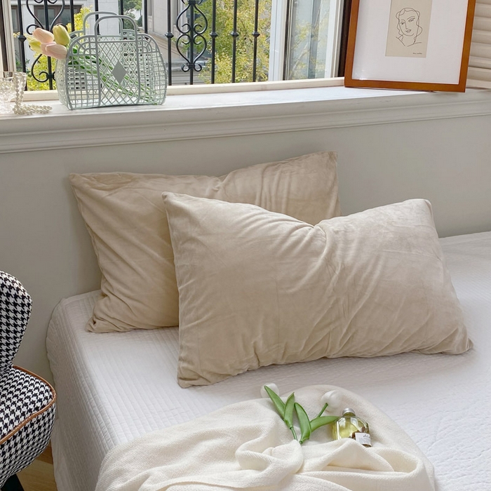 91家纺网 家纺一手货源 找家纺 （总）良品汇馆 2026新款天鹅绒枕头套子纯色保暖柔软枕套