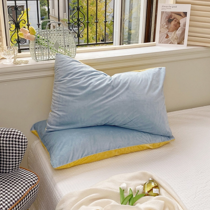 91家纺网 家纺一手货源 找家纺 （总）良品汇馆 2026新款天鹅绒枕头套子纯色保暖柔软枕套