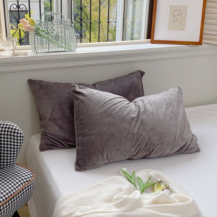 91家纺网 家纺一手货源 找家纺 （总）良品汇馆 2026新款天鹅绒枕头套子纯色保暖柔软枕套