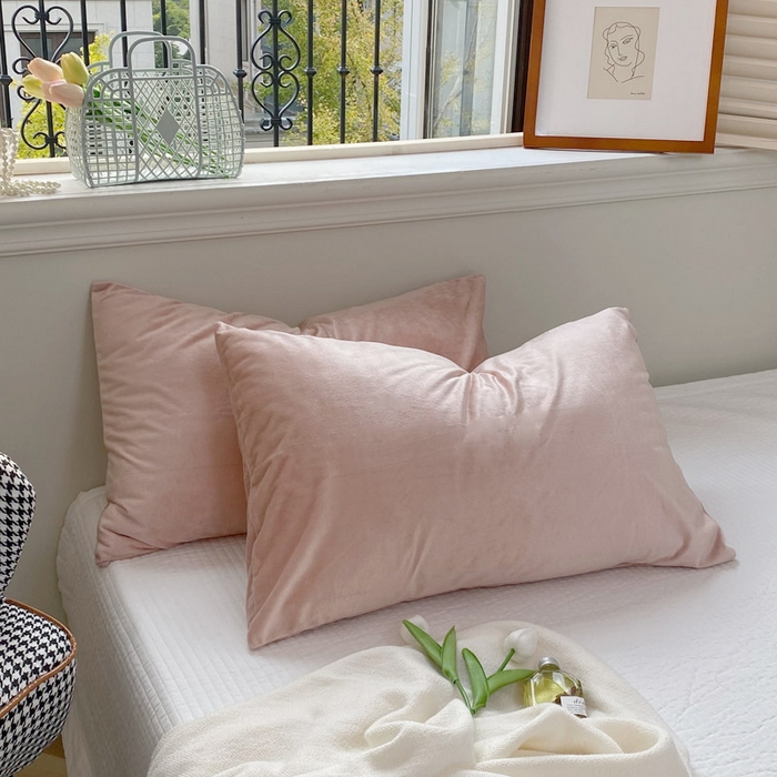 91家纺网 家纺一手货源 找家纺 （总）良品汇馆 2026新款天鹅绒枕头套子纯色保暖柔软枕套