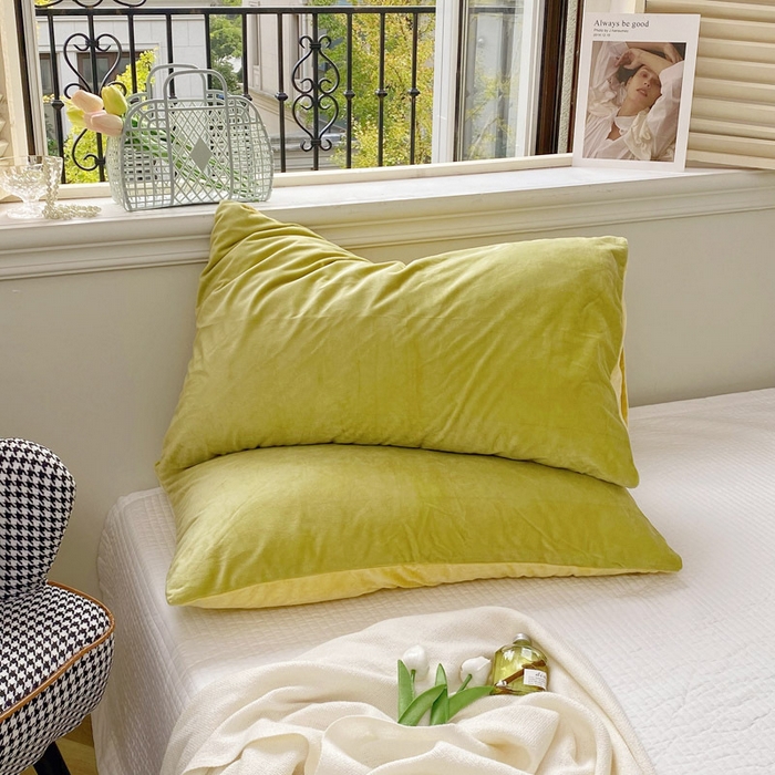 91家纺网 家纺一手货源 找家纺 （总）良品汇馆 2026新款天鹅绒枕头套子纯色保暖柔软枕套