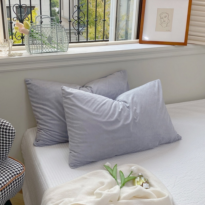 91家纺网 家纺一手货源 找家纺 （总）良品汇馆 2026新款天鹅绒枕头套子纯色保暖柔软枕套