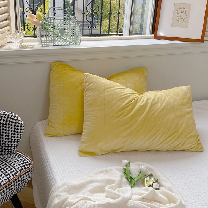 91家纺网 家纺一手货源 找家纺 （总）良品汇馆 2026新款天鹅绒枕头套子纯色保暖柔软枕套