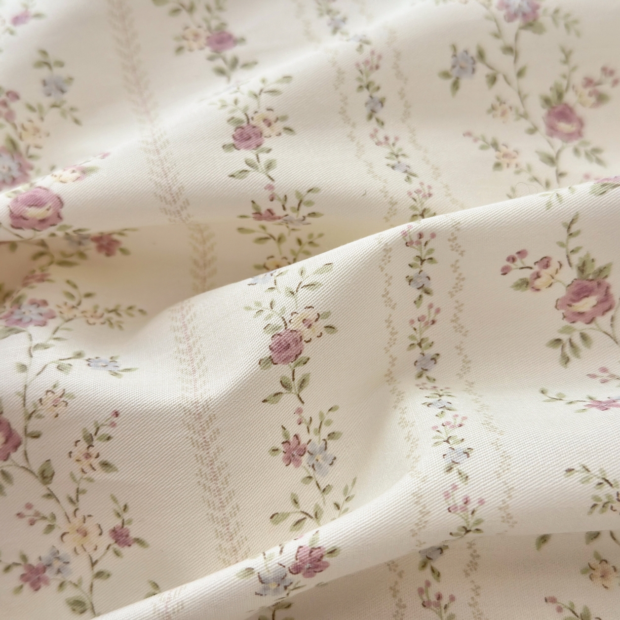 91家纺网 家纺一手货源 找家纺 清雅福 2026春夏新款INS小清新40支全棉13372单被套第一批 含羞草