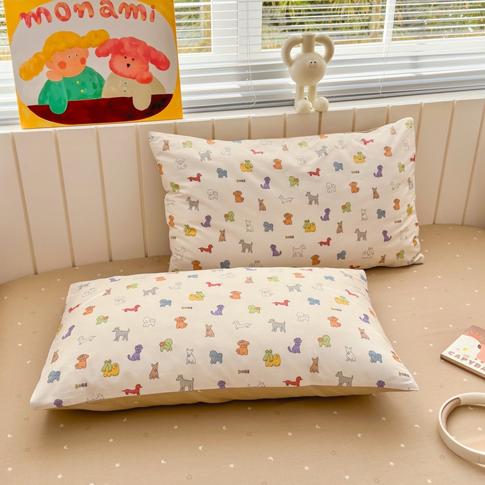 清雅福 2026春夏新款INS小清新40支全棉13372单枕套第一批 动物聚会