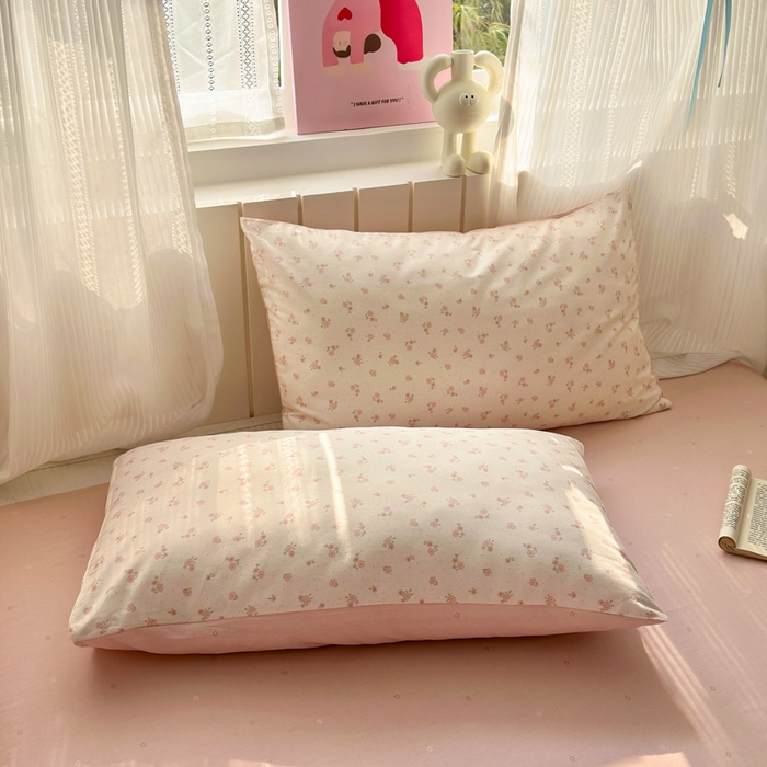 清雅福 2026春夏新款INS小清新40支全棉13372单枕套第一批 春之约定