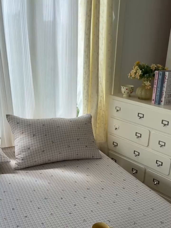 91家纺网 家纺一手货源 找家纺 沐芷 2026 【提供买家秀】双层纱A类床笠单件/床笠三件套  床笠款床罩床垫保护套罩 郁见