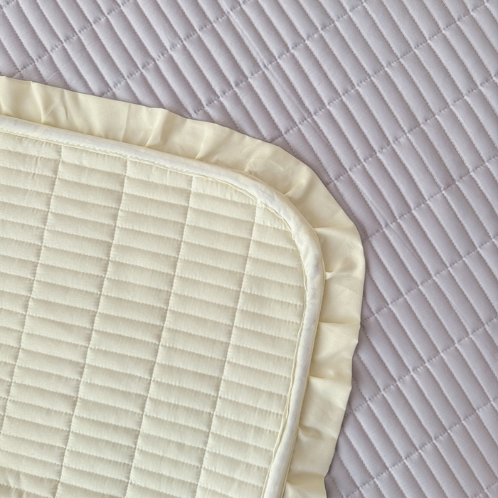 91家纺网 家纺一手货源 找家纺 妮可 2026新款绗缝多功能四季款花边单床盖床盖单件单品床盖 气质灰