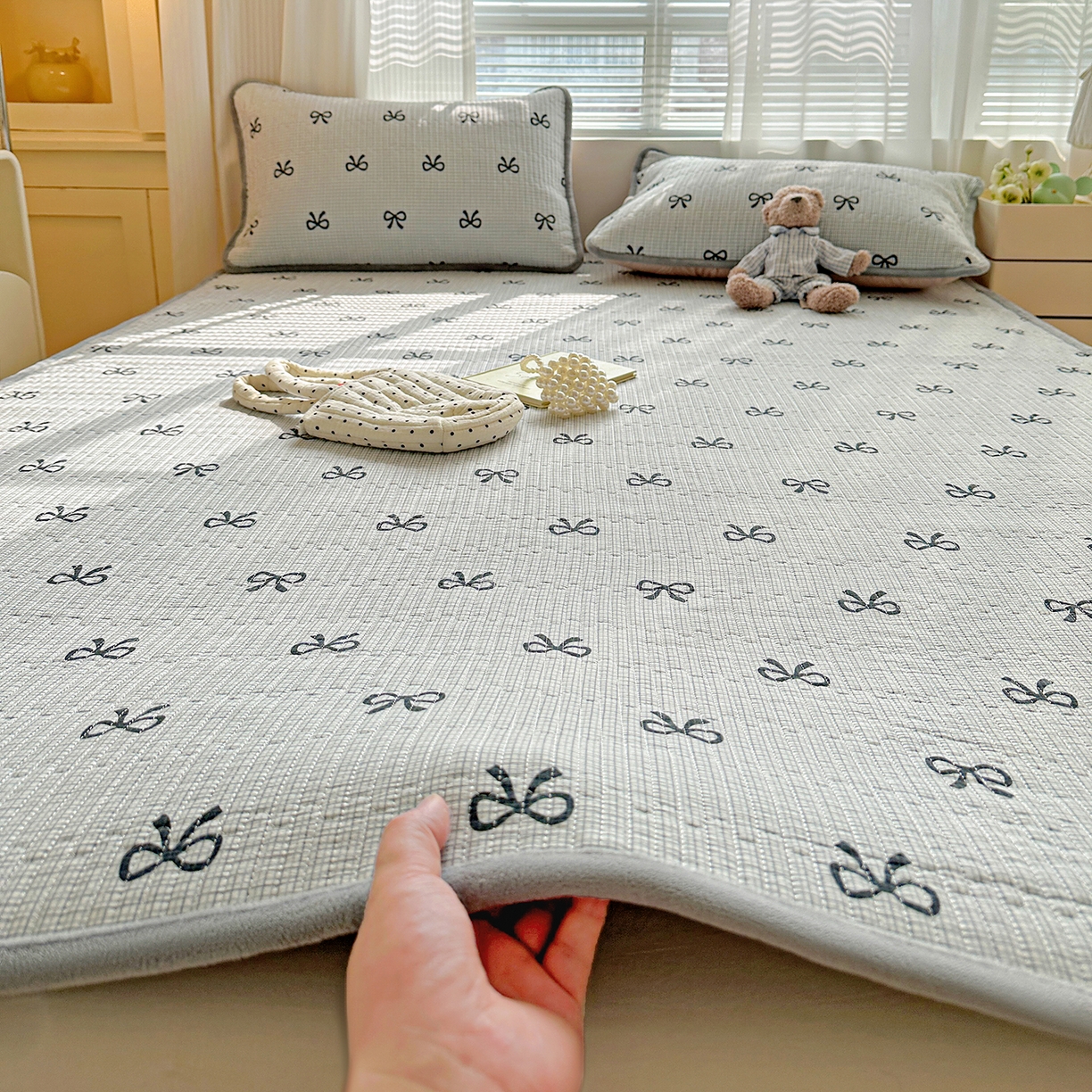 91家纺网 家纺一手货源 找家纺 （总）恒尚居 2026新款A类双层纱牛奶绒夹棉床垫