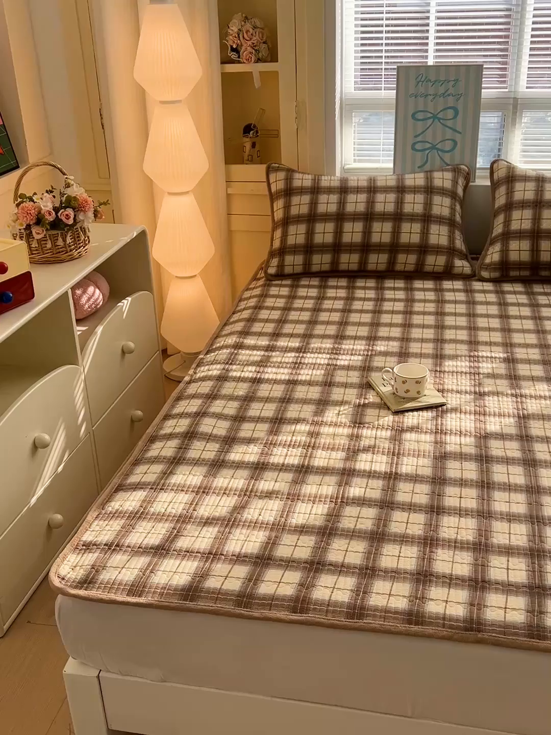 91家纺网 家纺一手货源 找家纺 恒尚居 2026新款A类双层纱牛奶绒夹棉床垫 贝拉格