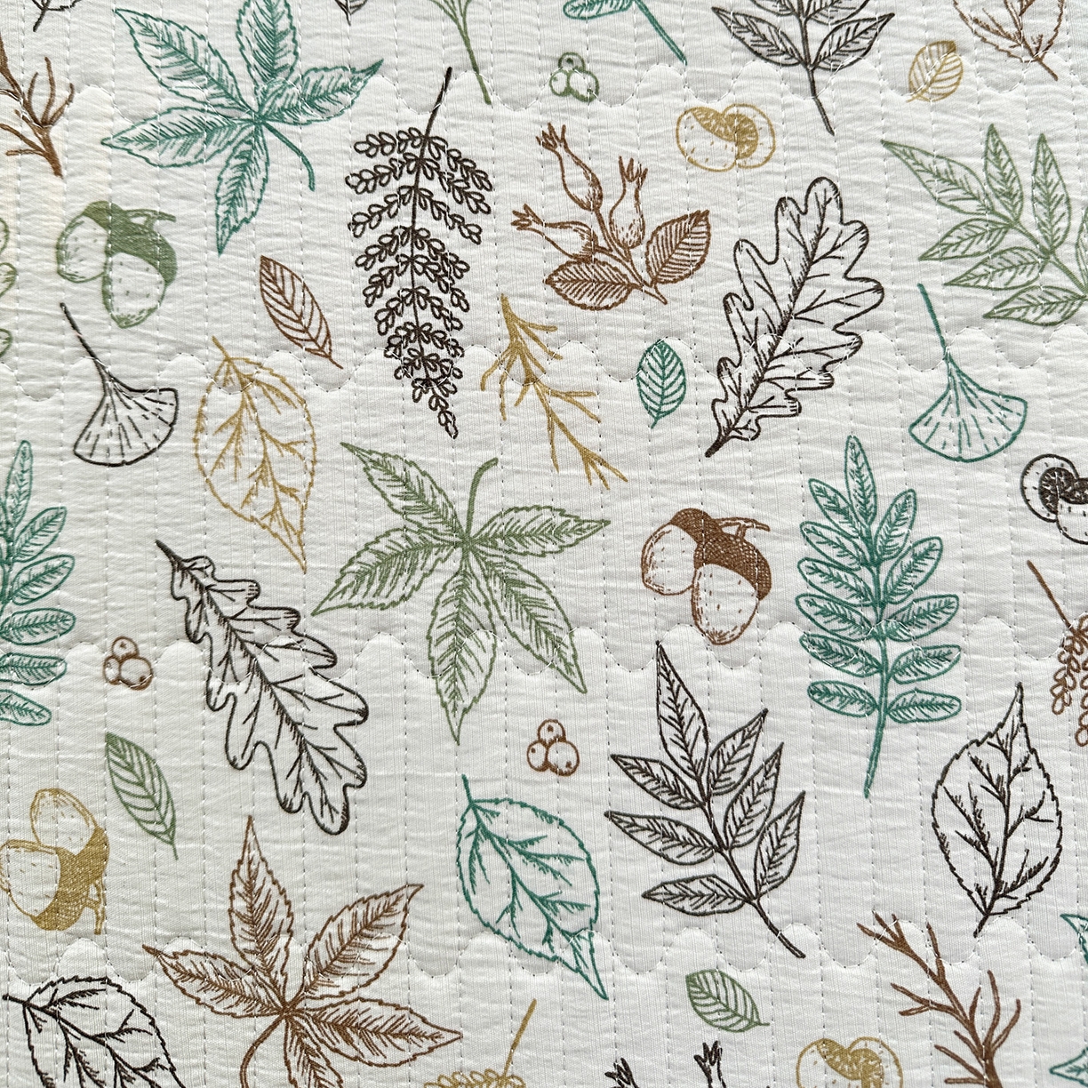 91家纺网 家纺一手货源 找家纺 恒尚居 2026新款A类双层纱牛奶绒夹棉床垫 落叶