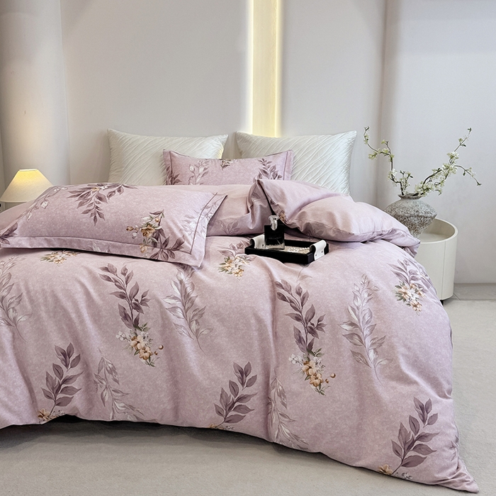 91家纺网 家纺一手货源 找家纺 遇安家纺 2026新款全棉活性印花四件套 漫花