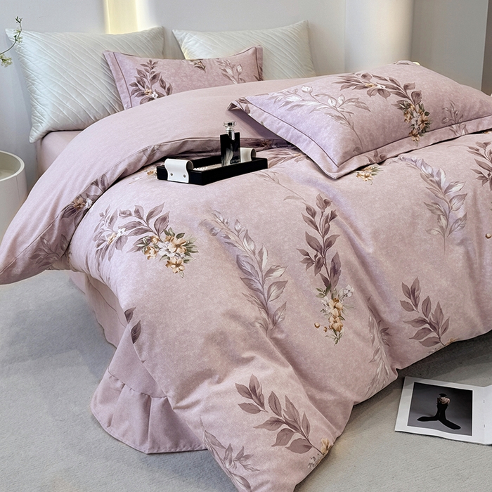 91家纺网 家纺一手货源 找家纺 遇安家纺 2026新款全棉活性印花四件套 漫花